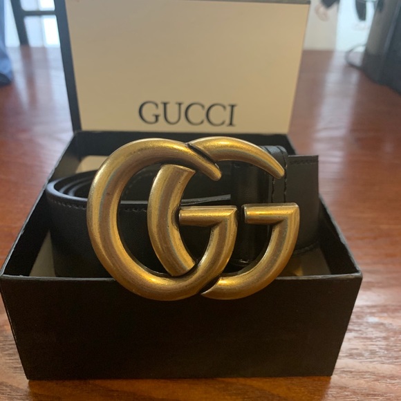 Double GG black & brown belt NEW sizes 32-36 - Picture 1 of 3